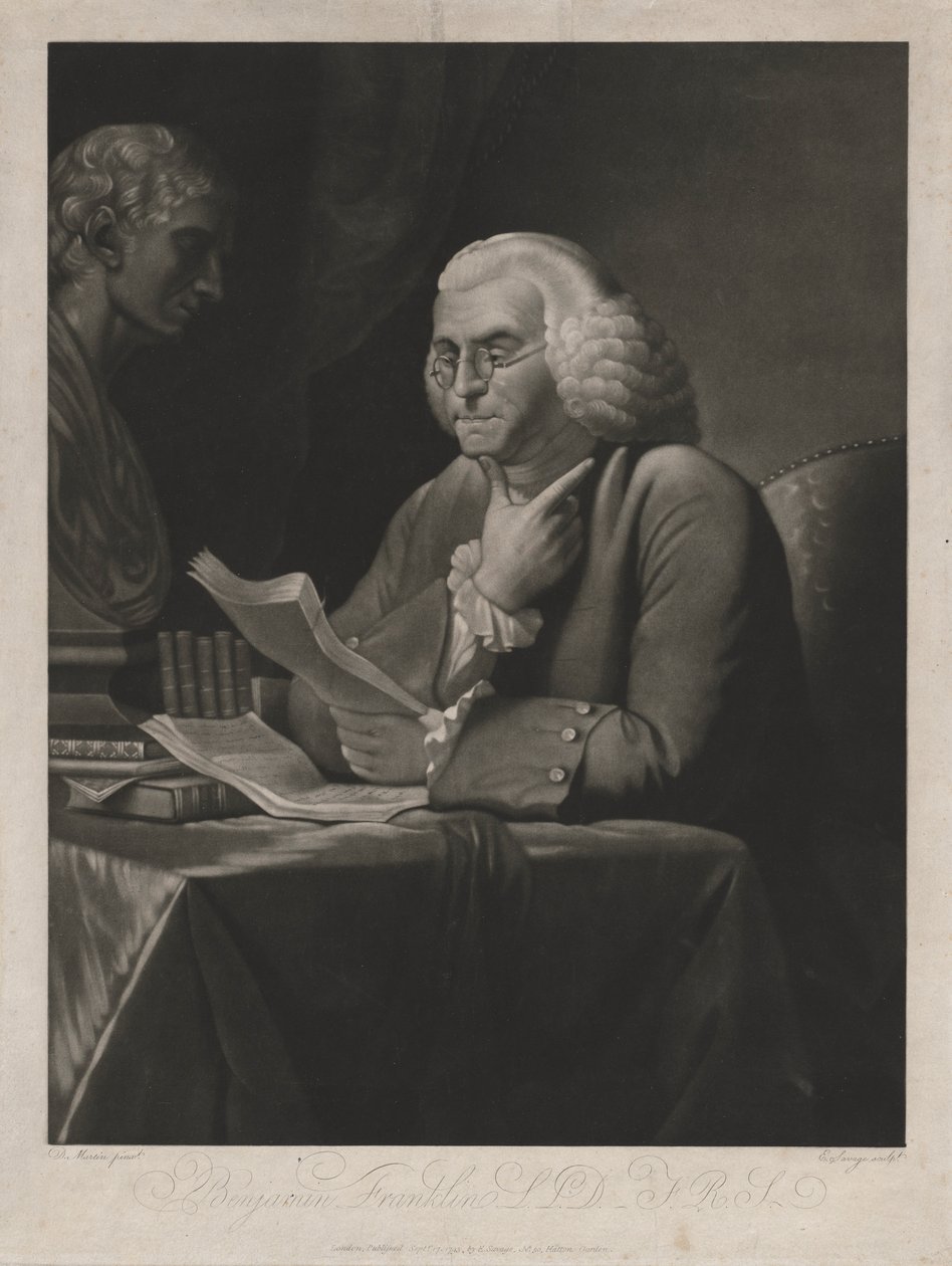 Benjamin Franklin, 1793 door Edward Savage