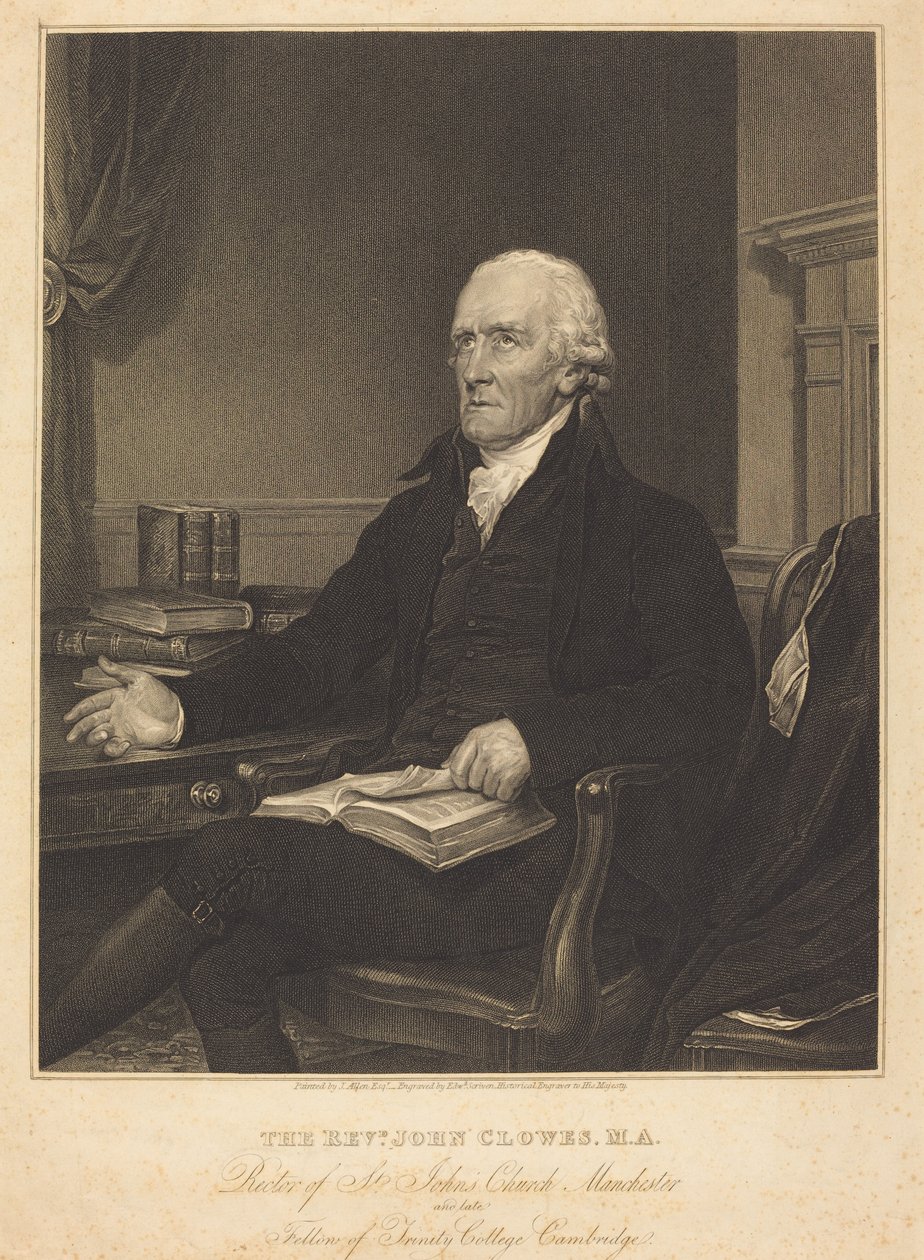 Ds. John Clowes door Edward Scriven after Joseph Allen