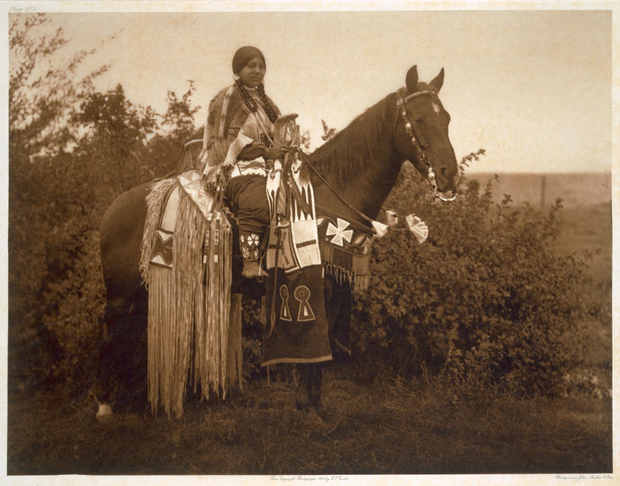 Vakantieversieringen - Cayuse door Edward Sheriff (after) Curtis