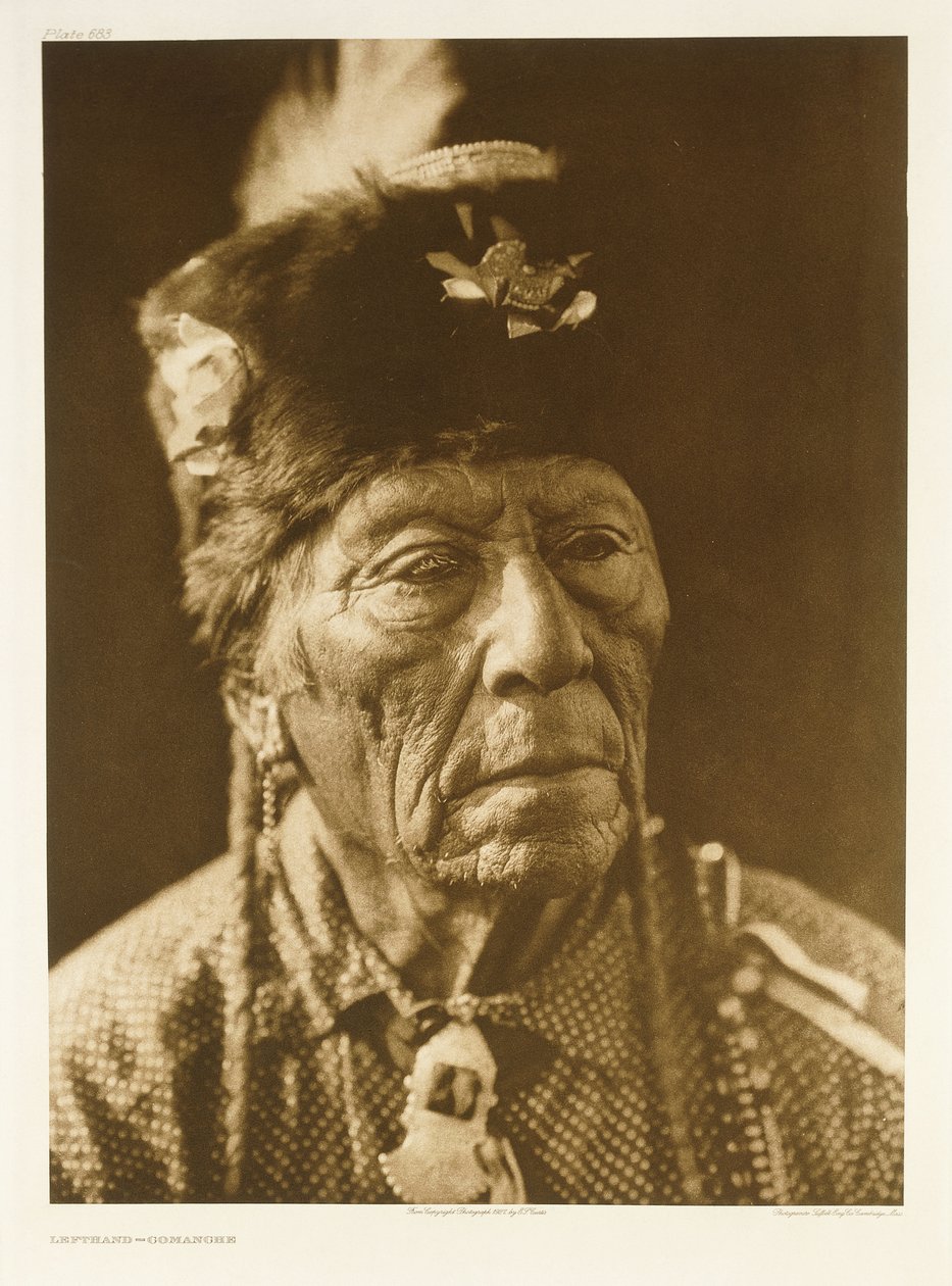 Linkerhand-Comanche door Edward Sheriff (after) Curtis