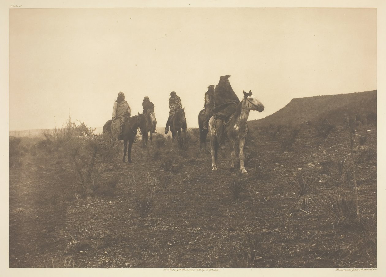 Woestijnrovers - Apache, 1903 door Edward Sheriff Curtis