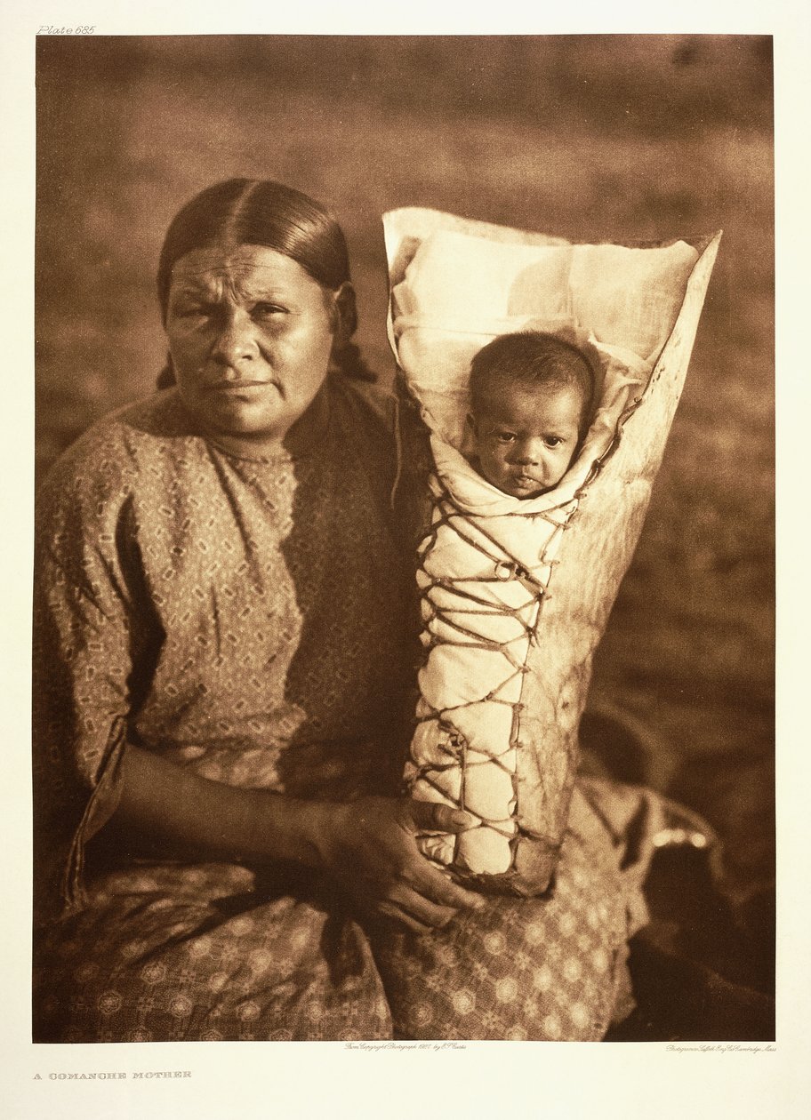 De Comanche Moeder door Edward Sheriff Curtis