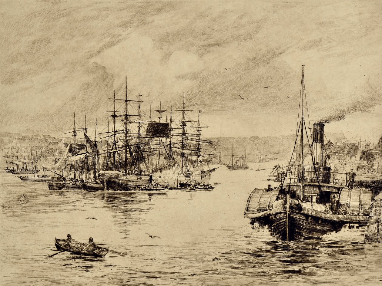 De Tyne: Bij Shields, ca. 1880 door Edward Slocombe