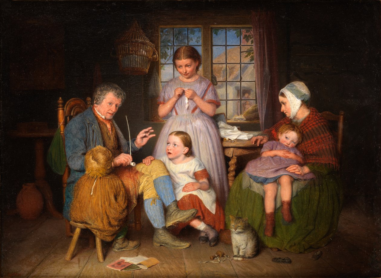 Een verhaal vertellen, 1860 door Edward Thompson Davis