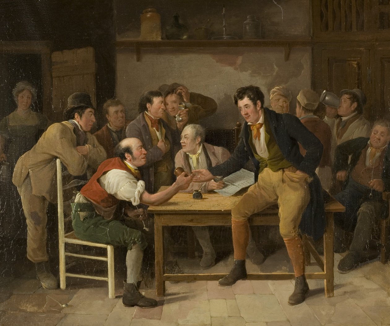 Herbergscène, ca. 1820 door Edward Villiers Rippingille