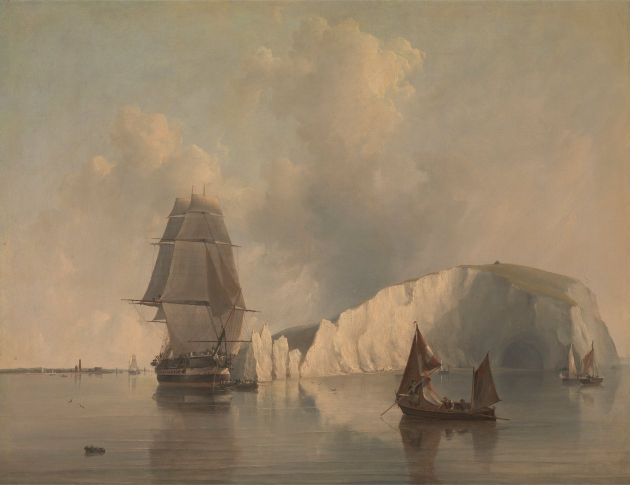 Bij de Needles, Isle of Wight door Edward William Cooke
