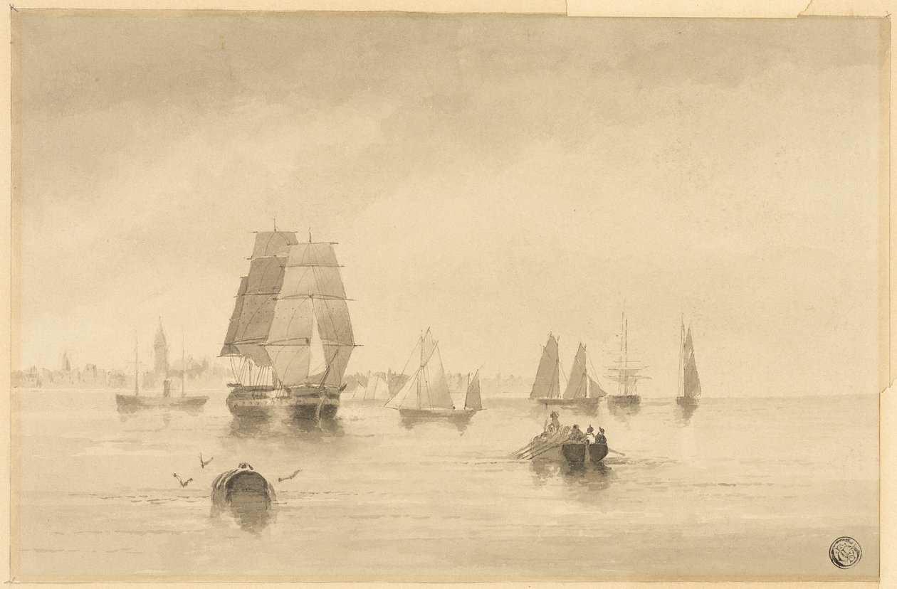 Rye - zuidkust bij Hastings door Edward William Cooke