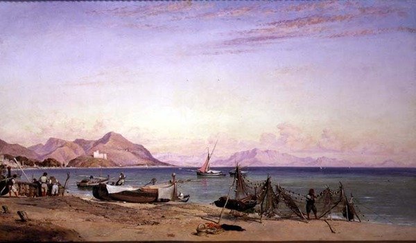 Salerno, Droognetten door Edward William Cooke