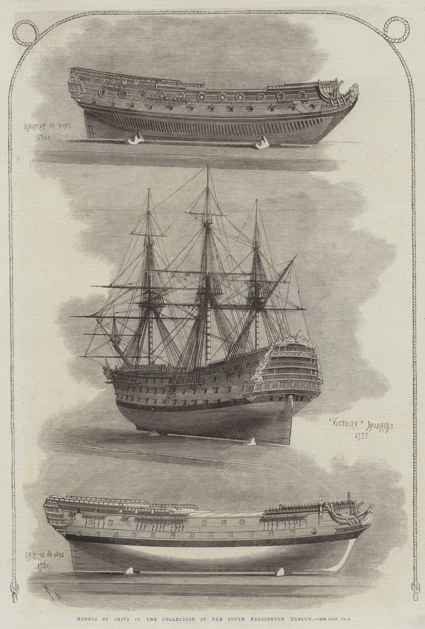 Modellen van schepen in de collectie van het South Kensington Museum door Edwin Weedon