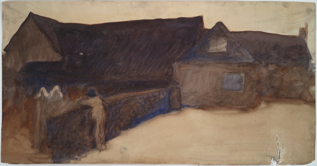 Een boerenerf door Edwin Austin Abbey