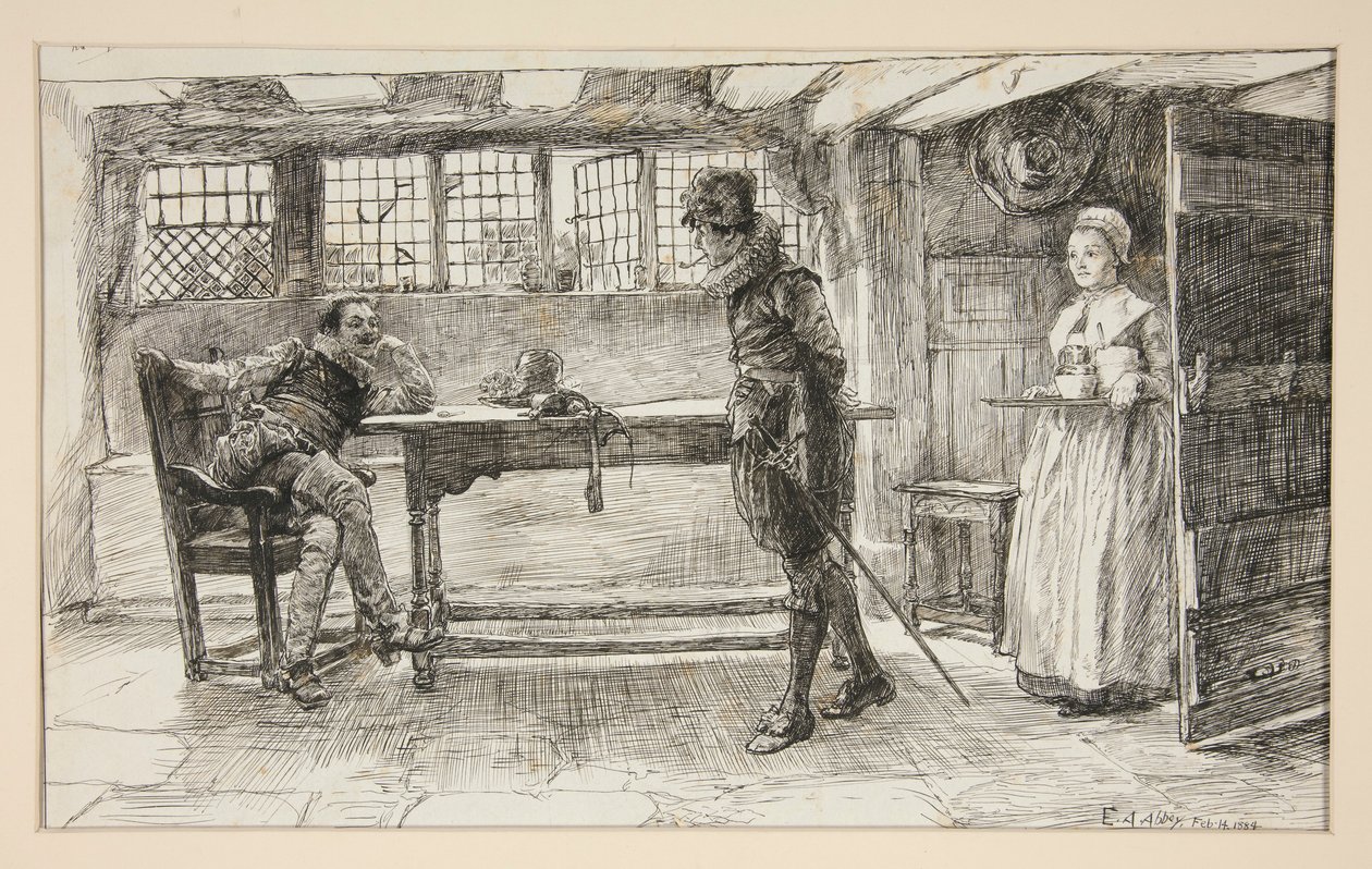 Een ongewenste bezoeker door Edwin Austin Abbey
