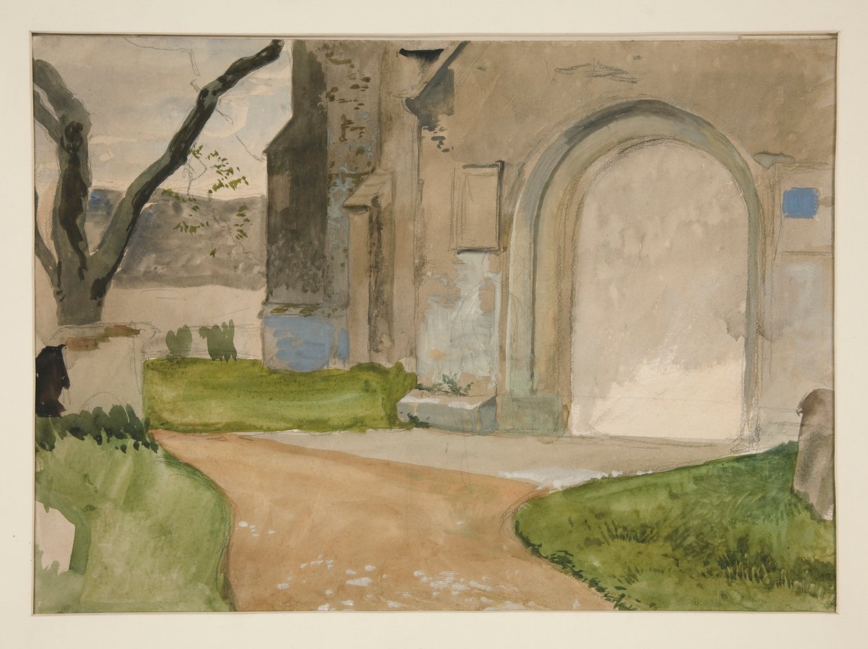Architectonische studie door Edwin Austin Abbey