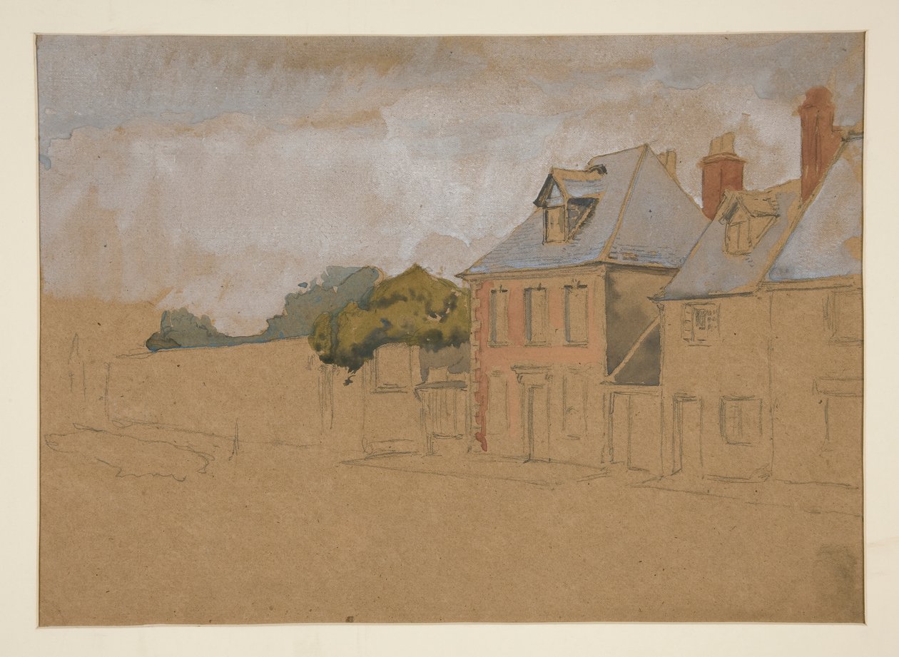 Architecturale Studie door Edwin Austin Abbey