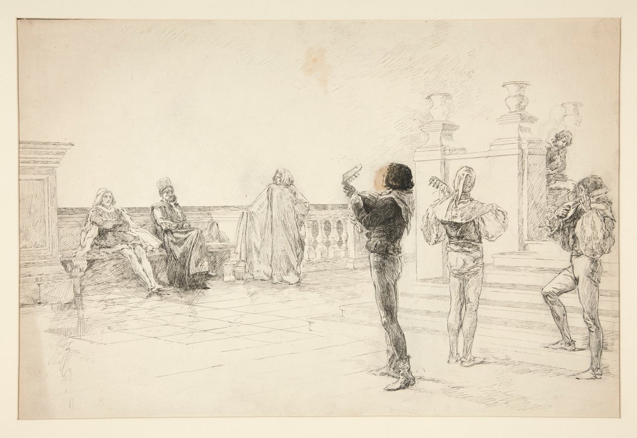 Balthazar zingt door Edwin Austin Abbey