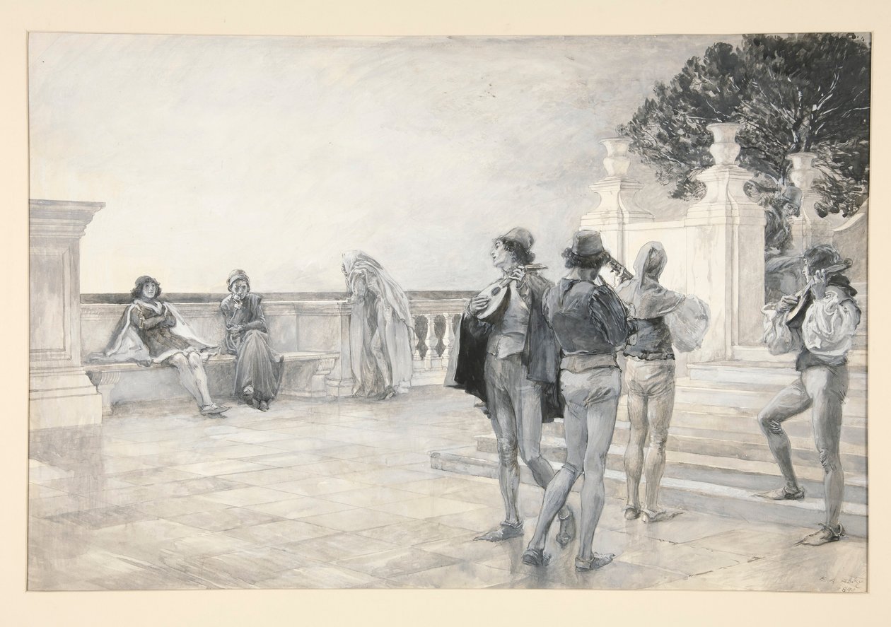 Balthazar zingt: door Edwin Austin Abbey