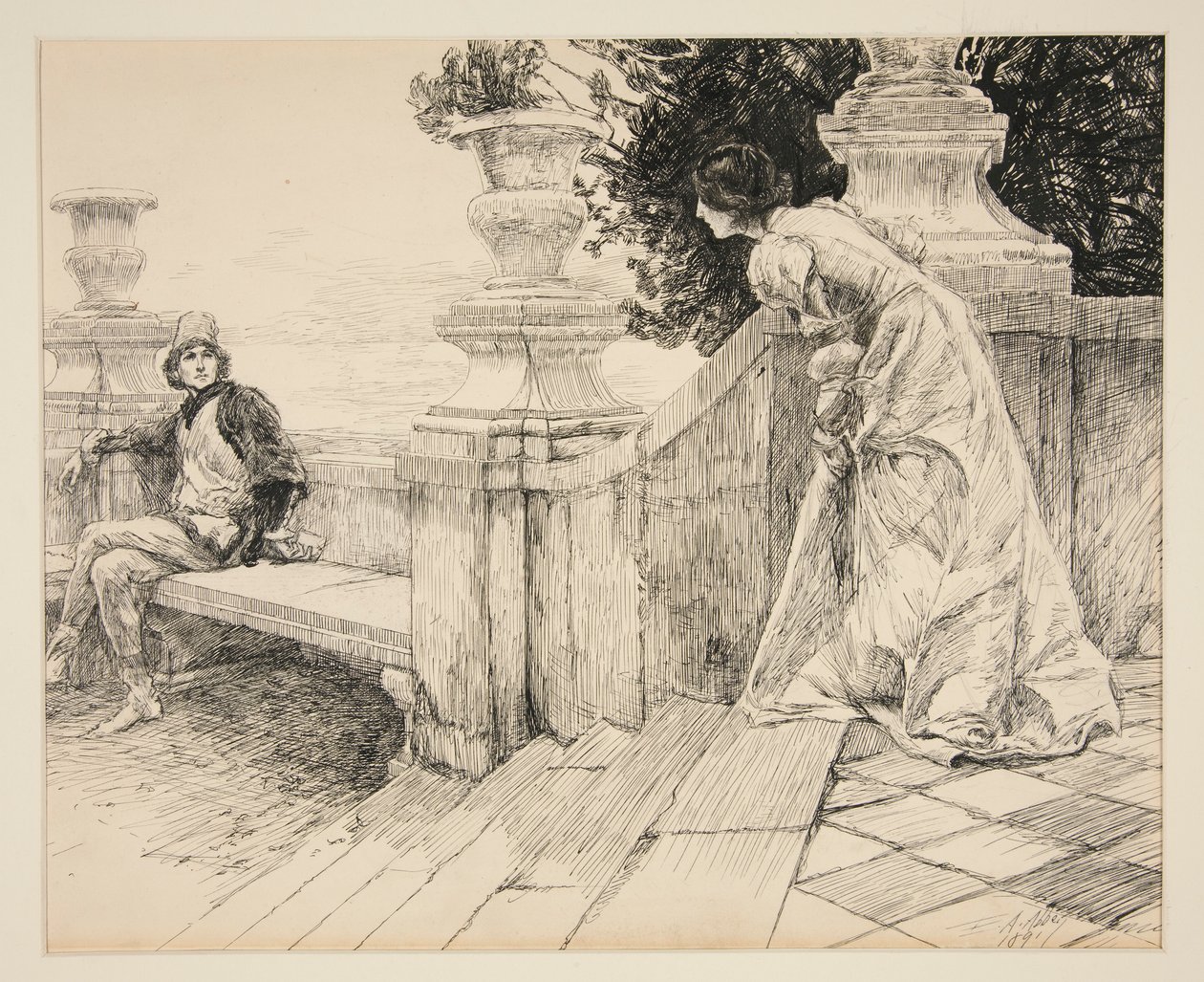 Beatrice door Edwin Austin Abbey