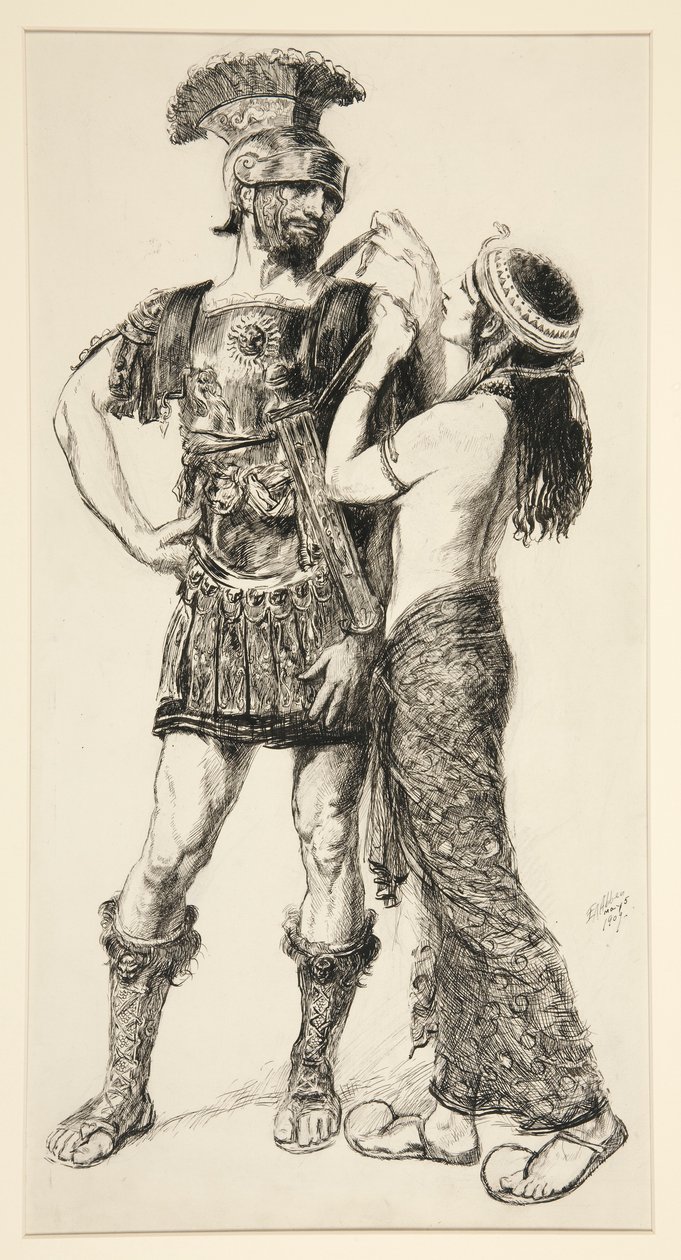 Cleopatra door Edwin Austin Abbey