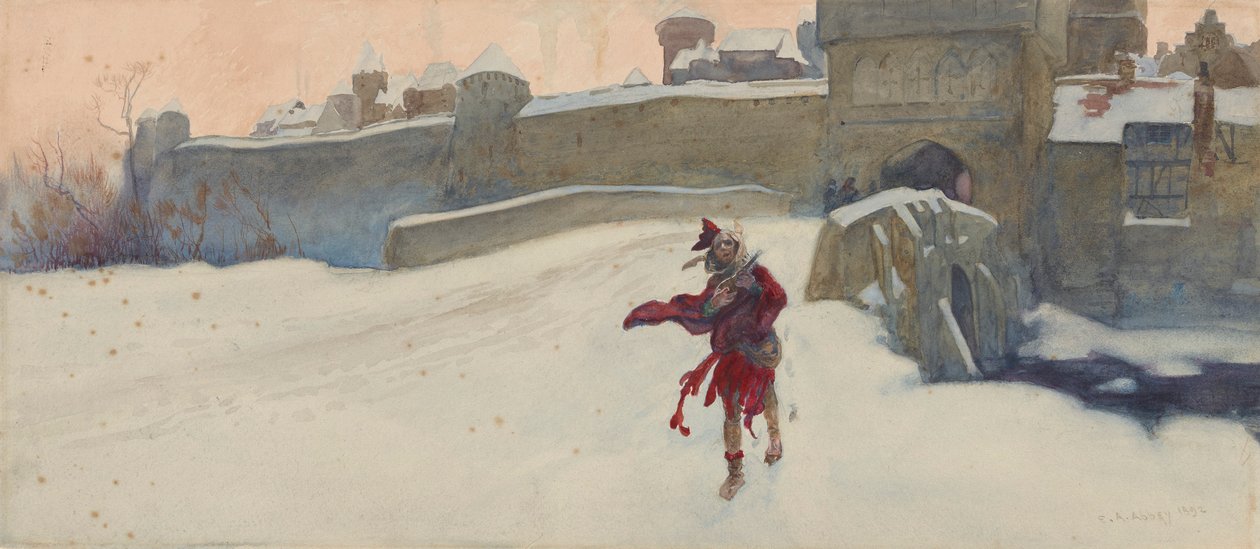 Compositie studie door Edwin Austin Abbey