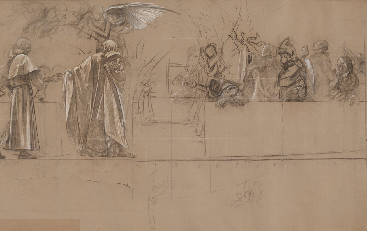 Compositie studie voor door Edwin Austin Abbey