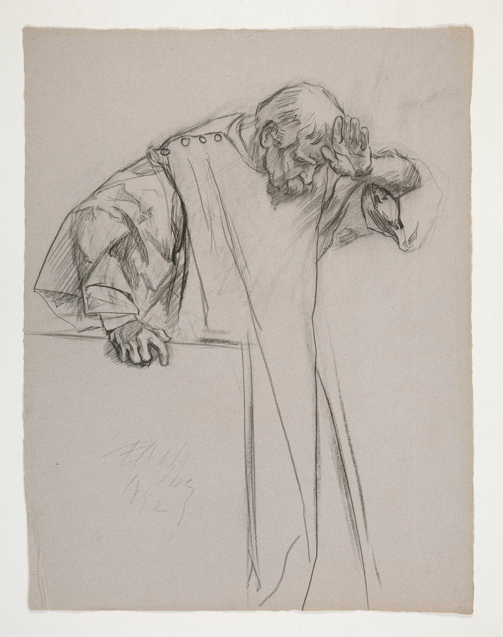 Figurenstudies voor Koning Arthur door Edwin Austin Abbey