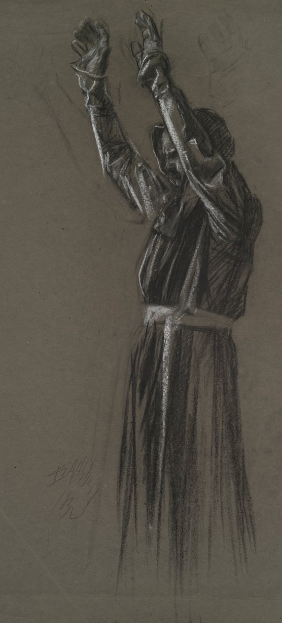 Figuurstudie door Edwin Austin Abbey