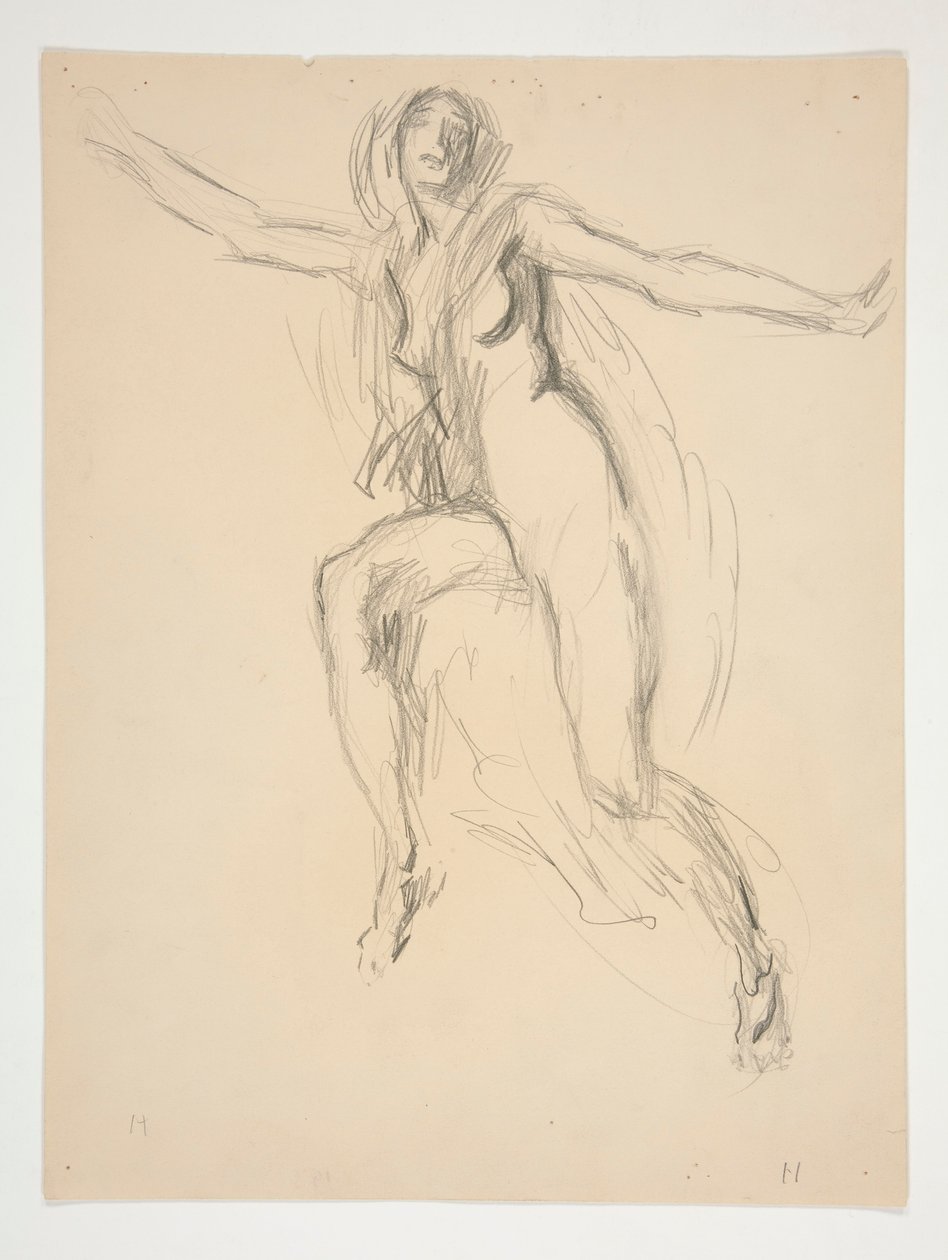 Figuurstudie voor door Edwin Austin Abbey