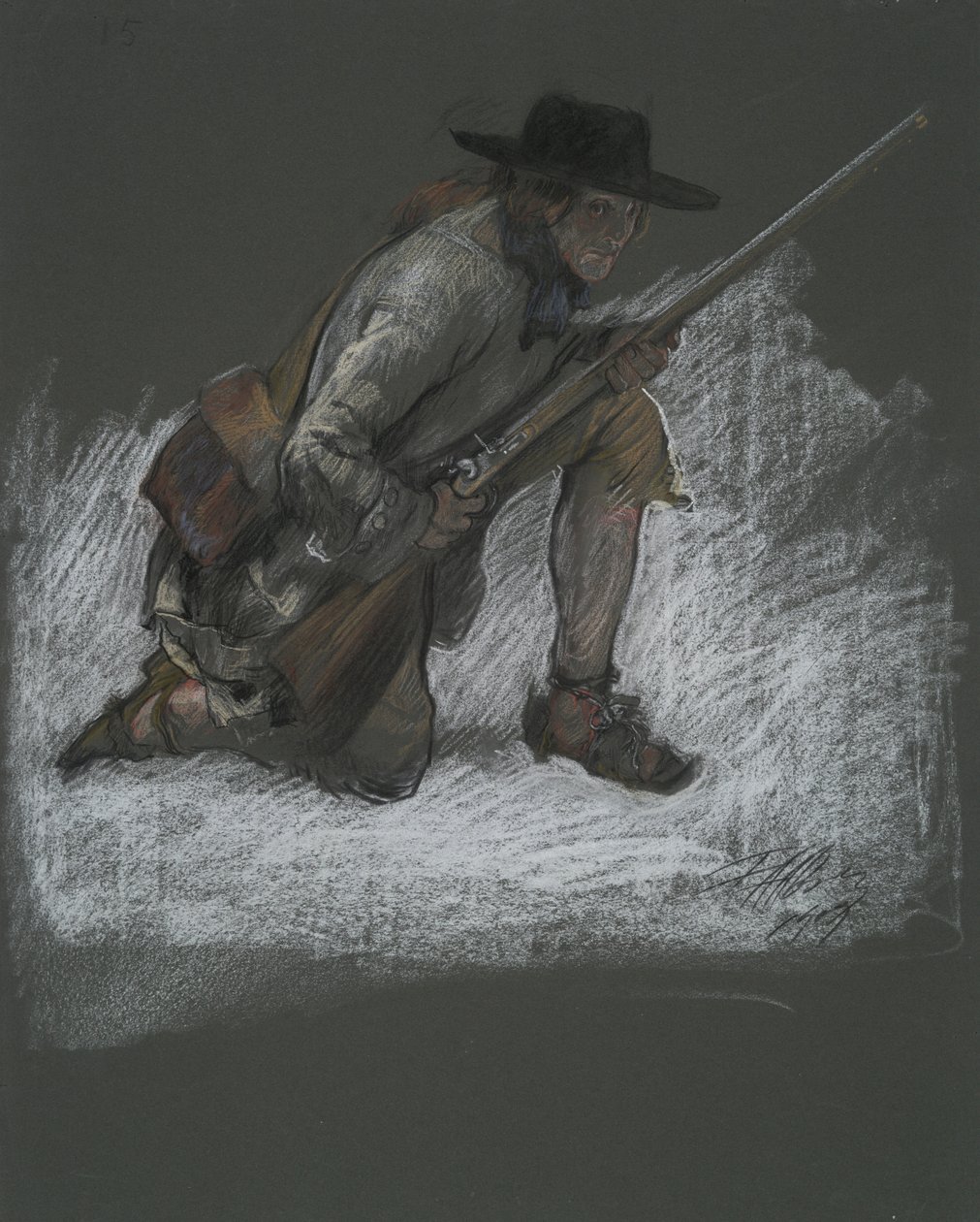 Figurenstudie door Edwin Austin Abbey
