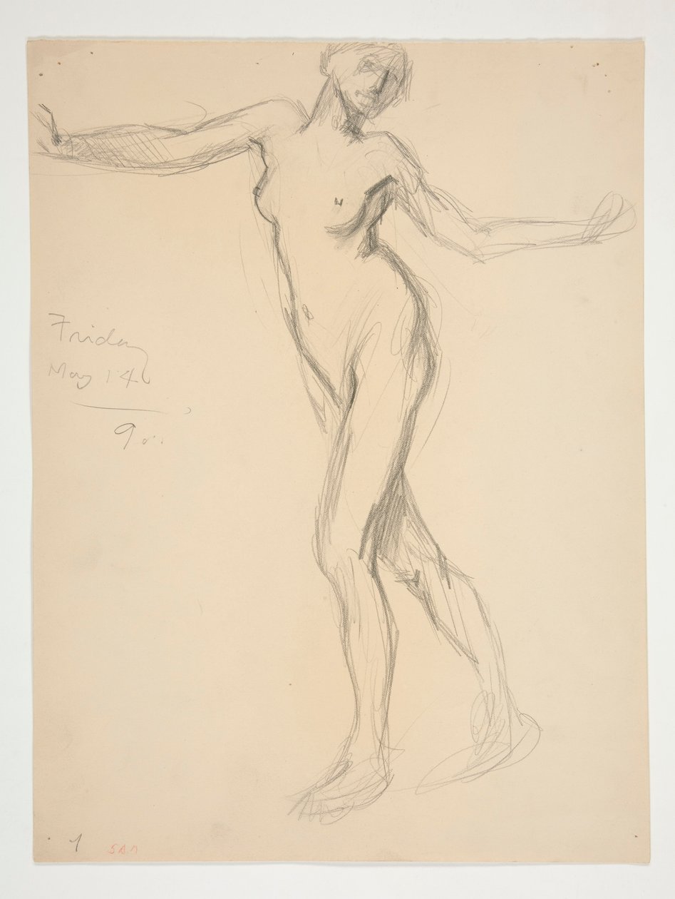 Figurenstudie voor door Edwin Austin Abbey