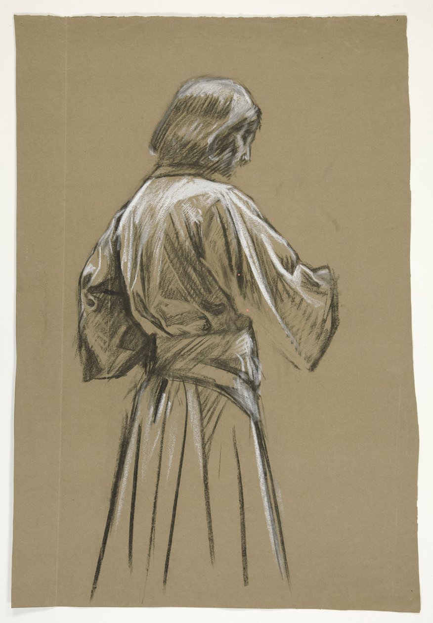 Figuurstudie voor Koning Arthur door Edwin Austin Abbey