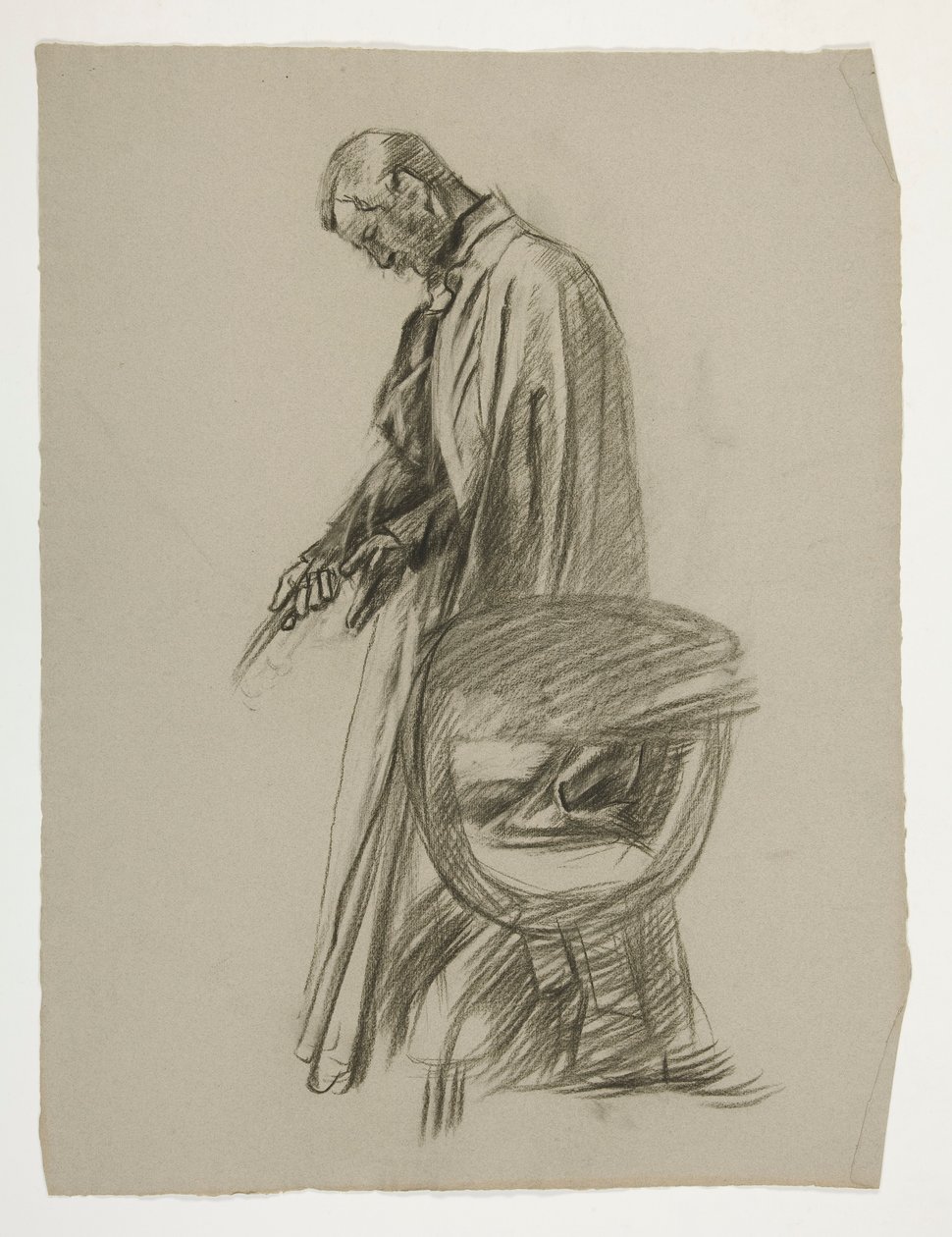 Figurenstudie voor Koning Arthur door Edwin Austin Abbey