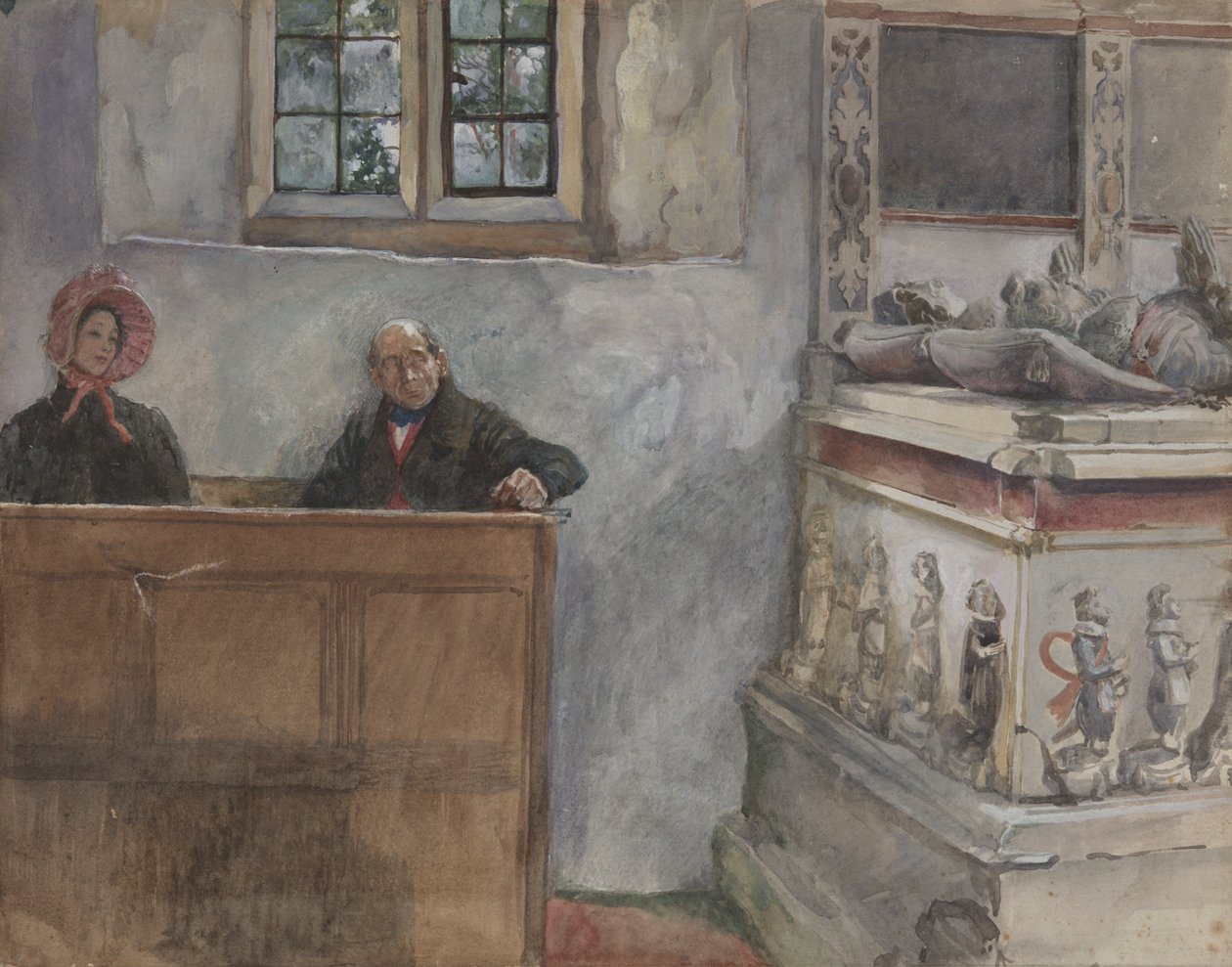 In de Kerk door Edwin Austin Abbey