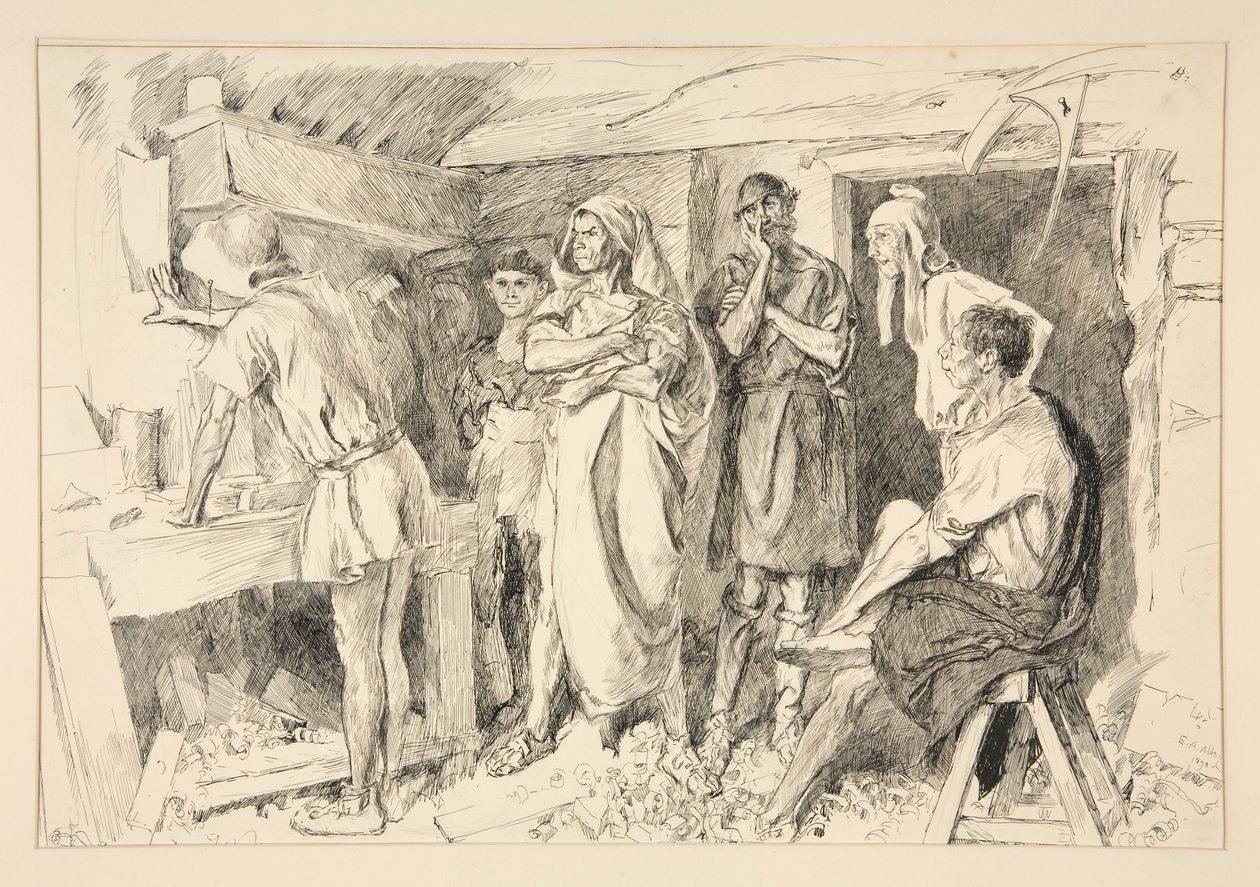 In kweepeer door Edwin Austin Abbey