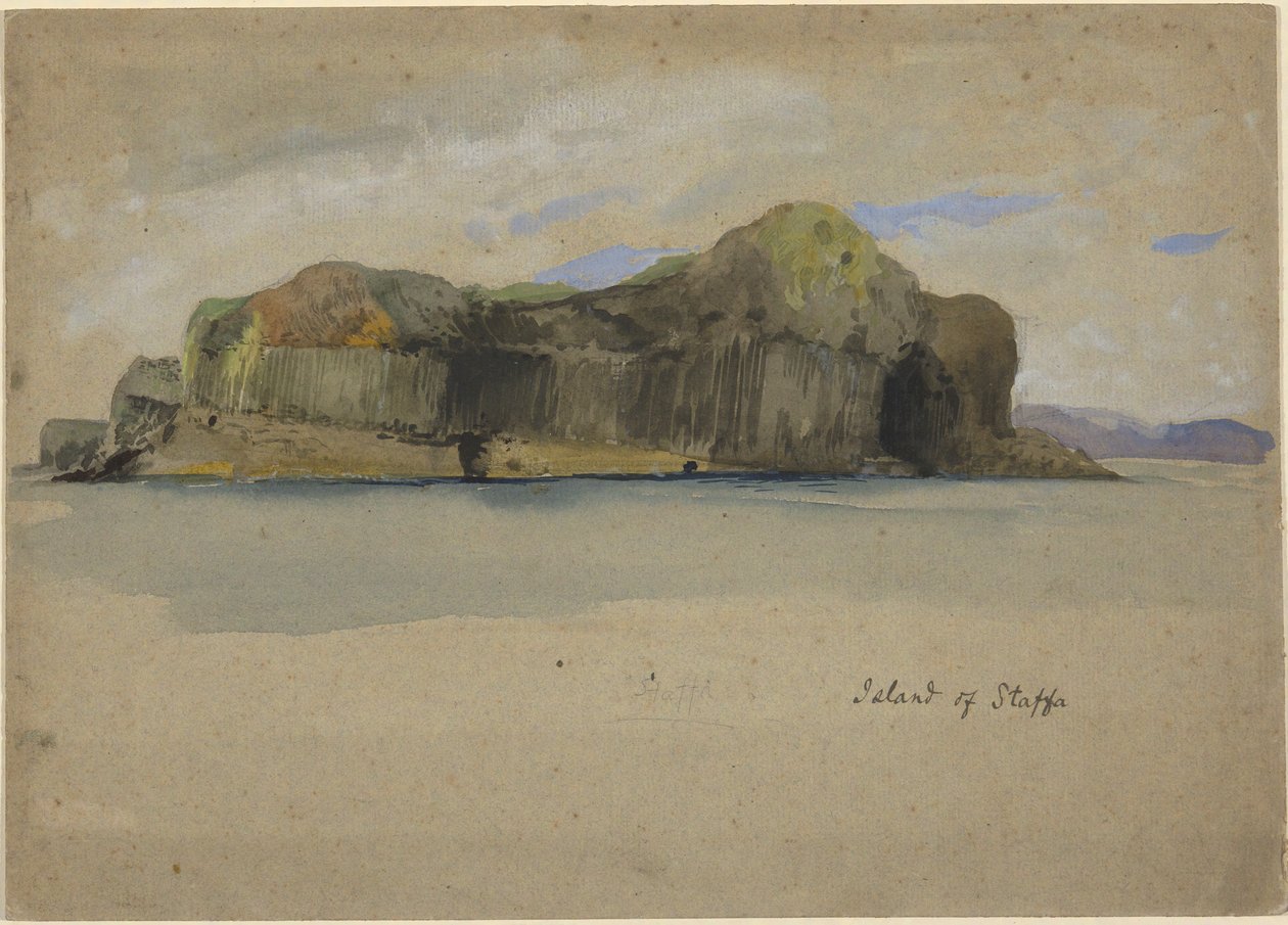 Eiland Staffa door Edwin Austin Abbey