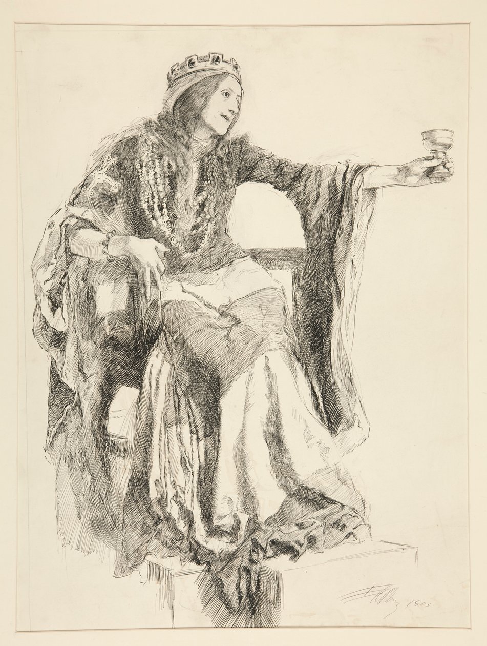 Lady Macbeth, Act III, scène iv, Macbeth door Edwin Austin Abbey
