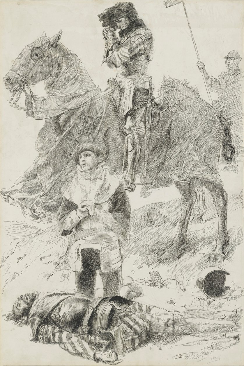 Lancastrian Soldaat door Edwin Austin Abbey