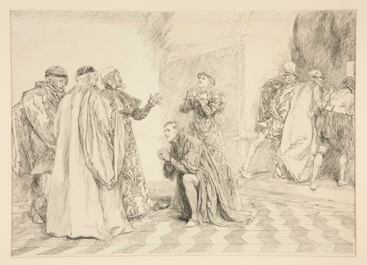 Lucentio door Edwin Austin Abbey