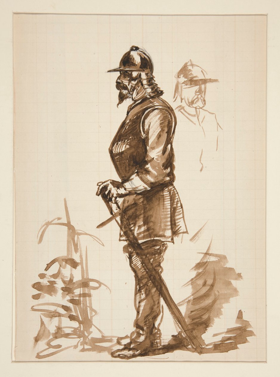 Schets voor door Edwin Austin Abbey