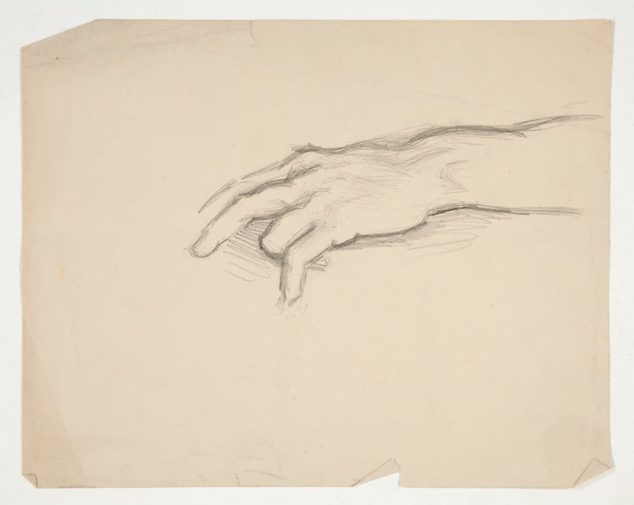 Schets van een hand door Edwin Austin Abbey