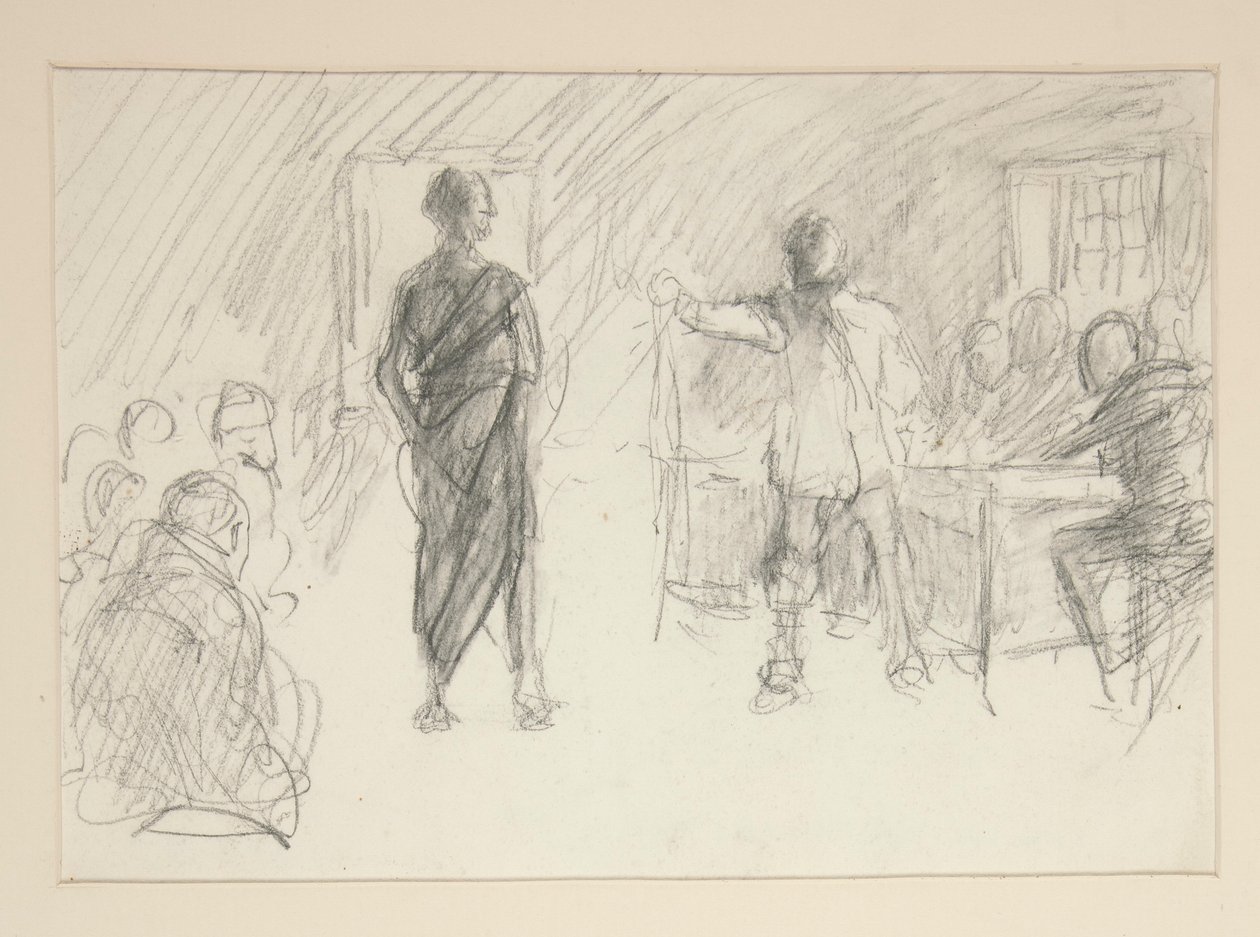 Studie voor door Edwin Austin Abbey
