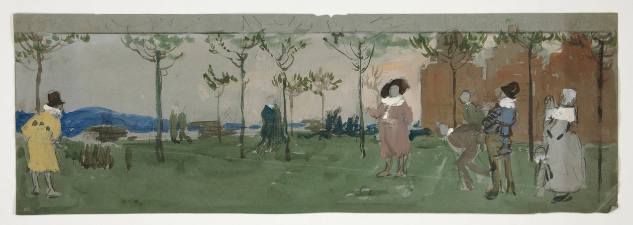Studie voor door Edwin Austin Abbey