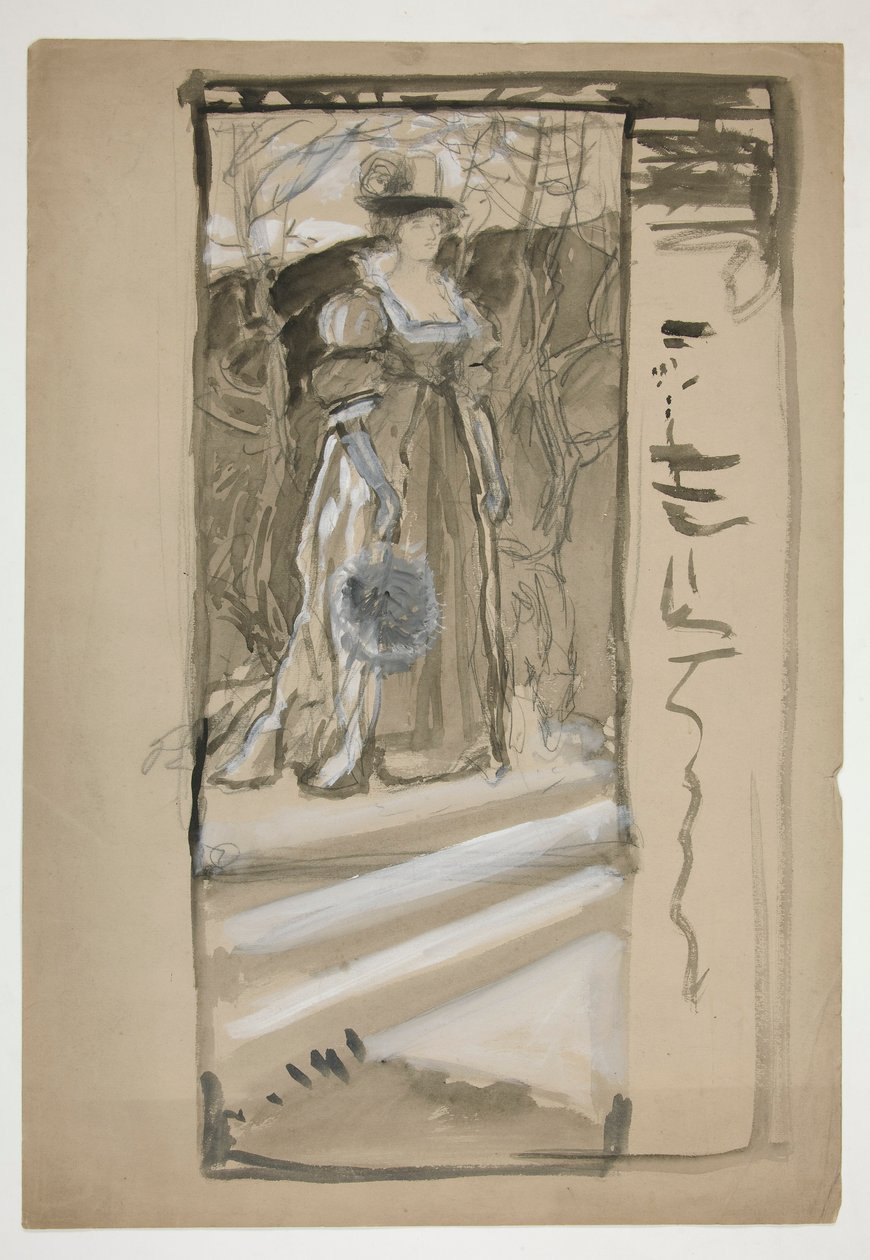 Studie voor door Edwin Austin Abbey
