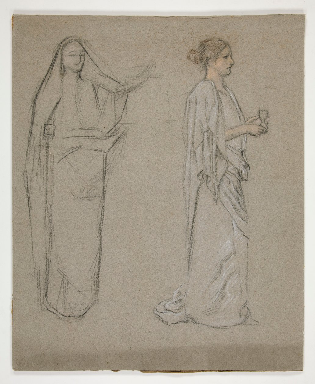 Twee vrouwen: studie voor door Edwin Austin Abbey