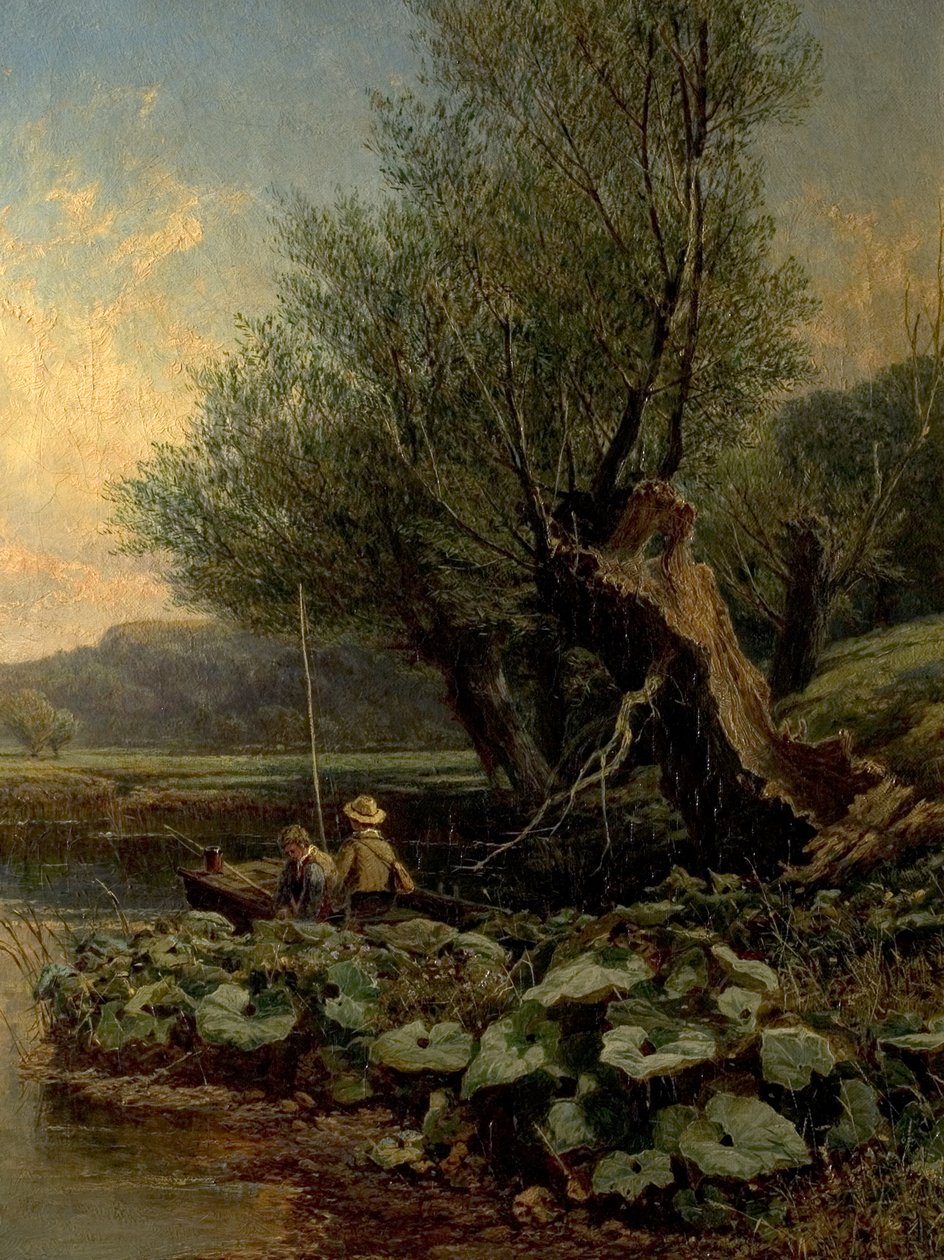 Jonge vissers, 1868 door Edwin Ellis