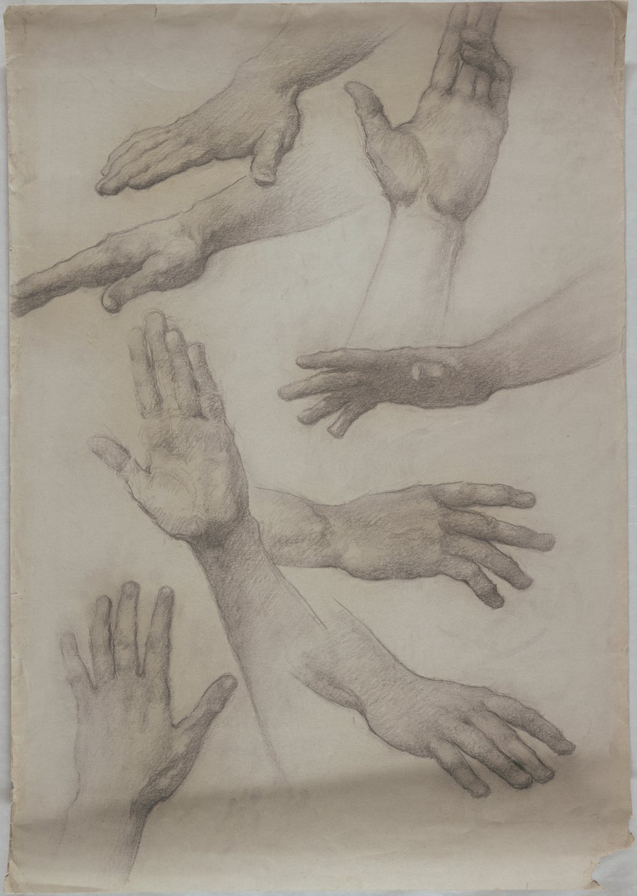 Studies van Handen door Edwin Howland Blashfield