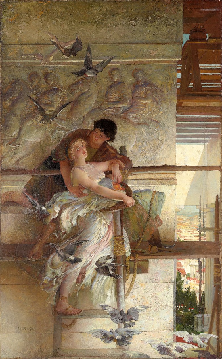 Onder de tempelranden door Edwin Howland Blashfield