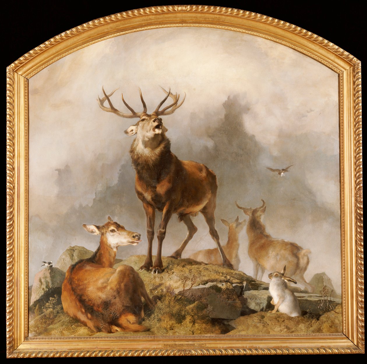 Scène in Braemar - Hoogland herten door Edwin Landseer