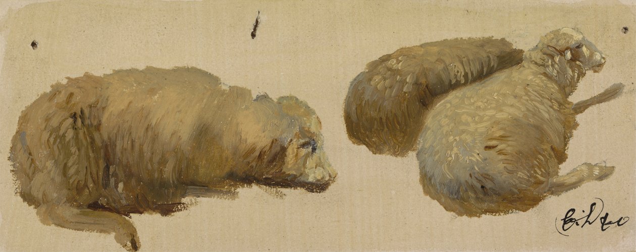 Drie schapen in rust door Edwin Landseer