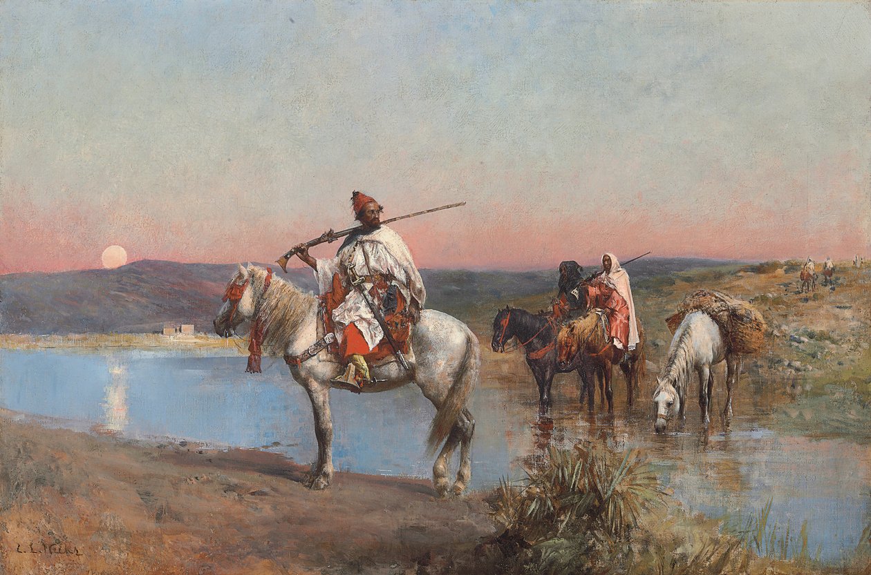 Een stroom doorwaden door Edwin Lord Weeks