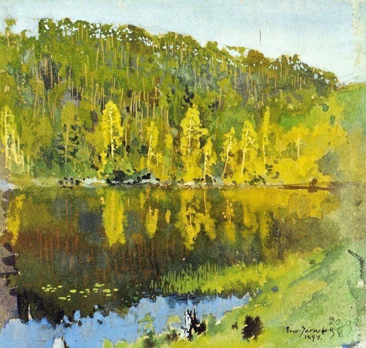 Bosvijver door Eero Järnefelt