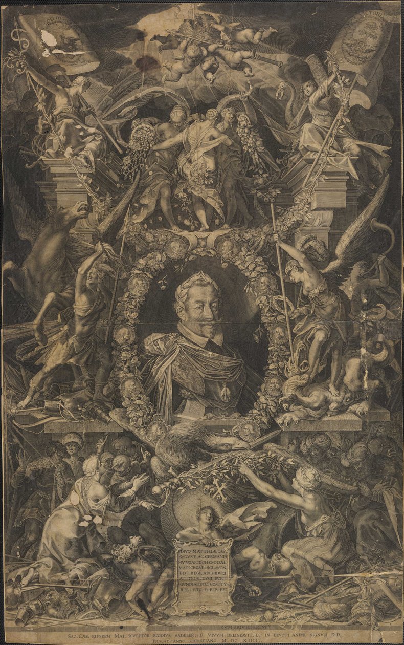 Keizer Matthias van Duitsland door Aegidius Sadeler or Saedeler